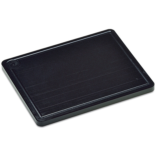 Schneidbrett Kunststoff, schwarz 1/2 GN, 265 x 325 x 20 mm, Saftrille