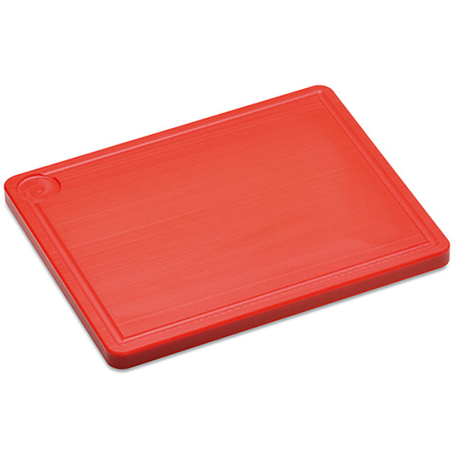 Schneidbrett Kunststoff, rot 1/2 GN, 265 x 325 x 20 mm, Saftrille