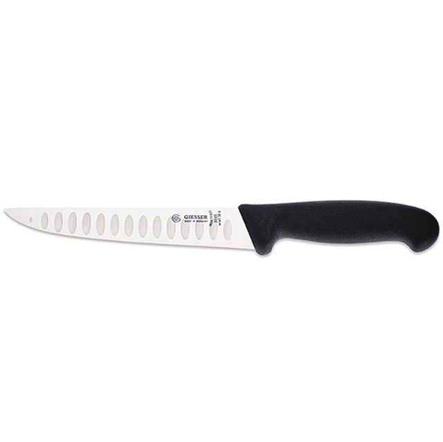Couteau à saigner, noir 24 cm, alvéole
