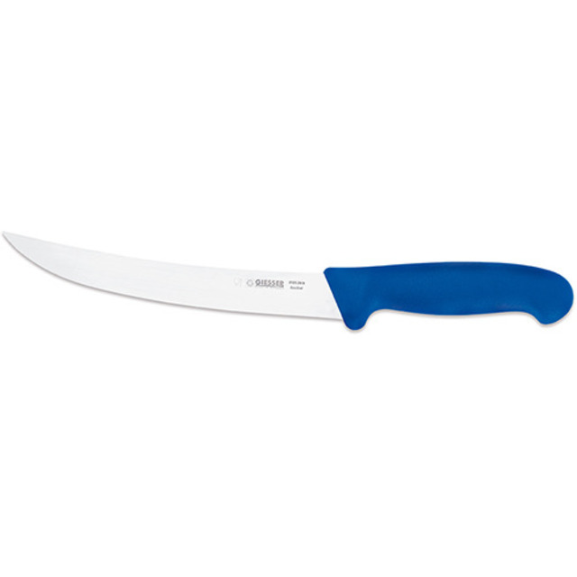 Abschwartmesser, Kunststoffgriff blau, 20 cm, gebogen