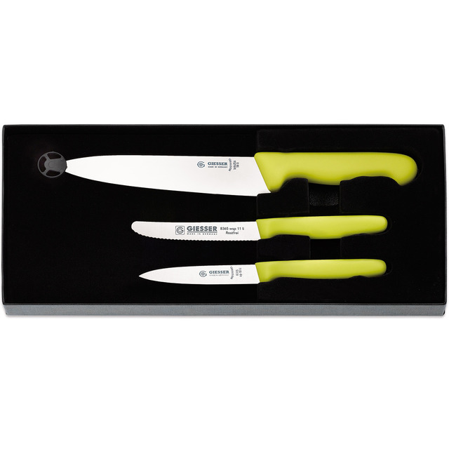 Set pour la cuisine limone avec 3 couteaux