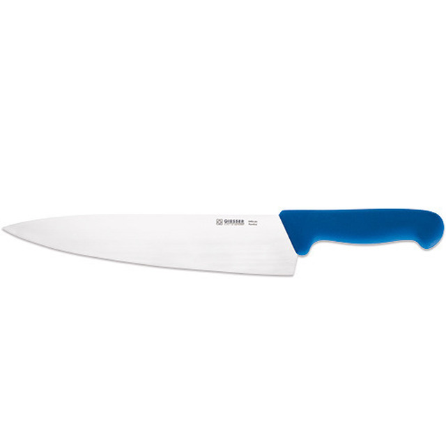 Kochmesser, Kunststoffgriff blau 26 cm, breite Klinge