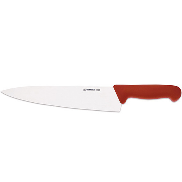 Kochmesser, Kunststoffgriff rot 26 cm, breite Klinge