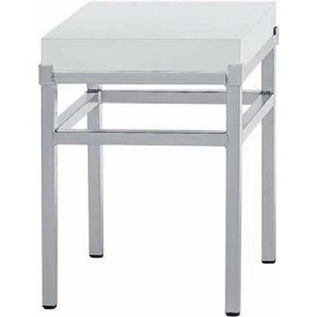 Haustock, Kunststoffblock rotbraun 40 x 40 x 10 cm, Untergestell inox