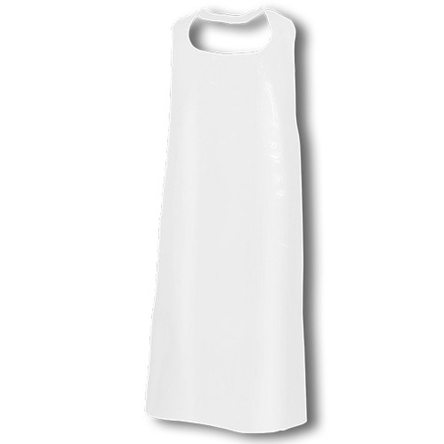 Einwegschürze, 50 Stk. 130 x 76 x 35 my, weiss