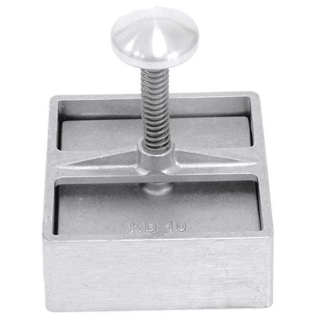 Hamburgerpresse, viereckig, Aluminium 8.6 x 9.2 cm, für Burger von 80 - 160g
