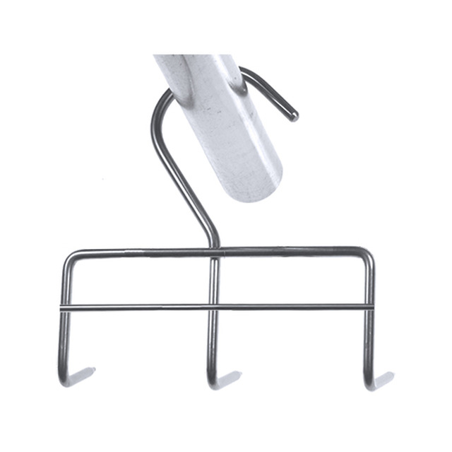Crochet à lard, inoxydable 11 cm haut, 14 cm large, 1 crochets